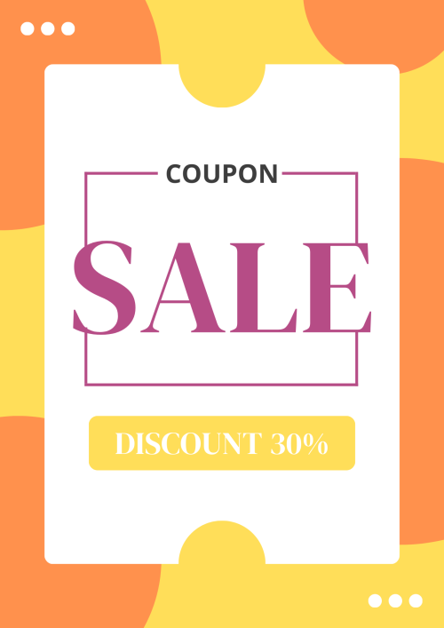 Pink Simple Discount Coupon Sale